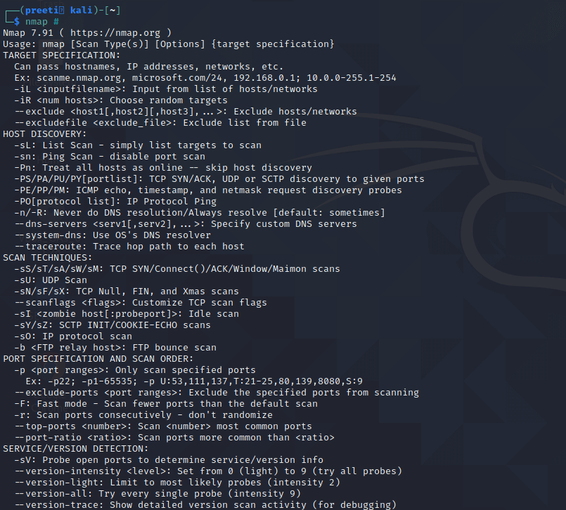 Nmap kali linux как пользоваться